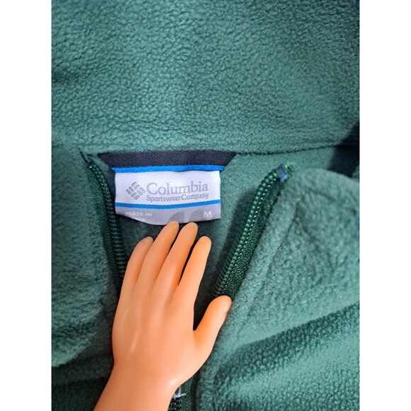 Oregon Ducks Jacket Mens Med Green Columbia Fleece Full Zip Outdoor Logo NCAA - Picture 4 of 8